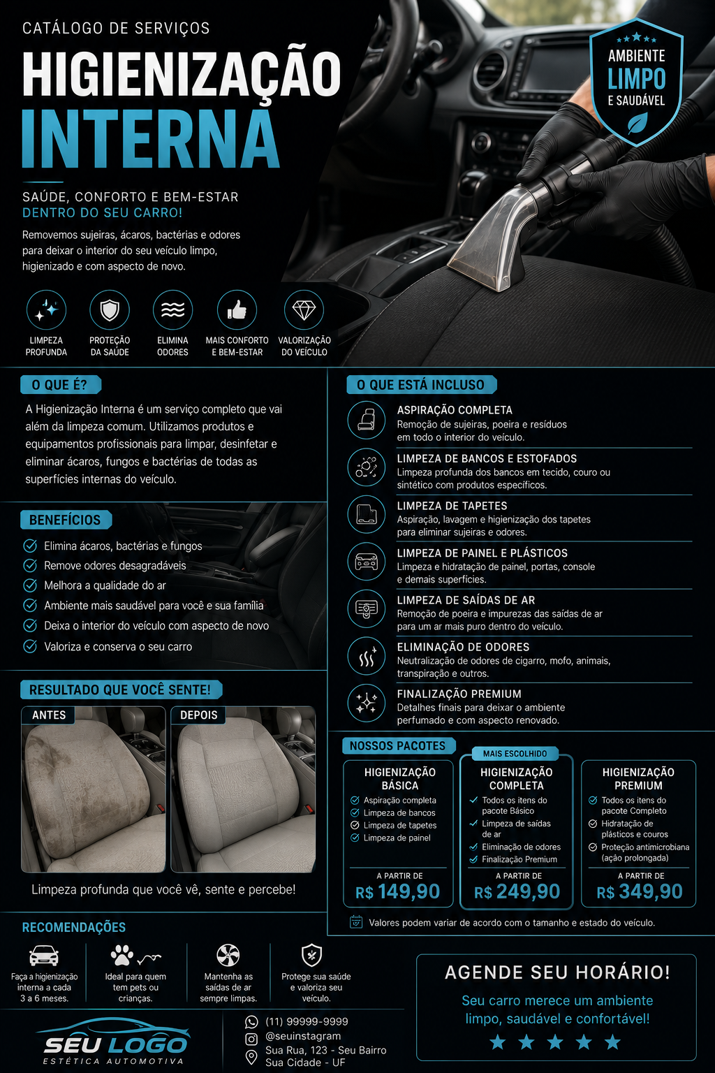Modelo de catálogo: Higienização Interna